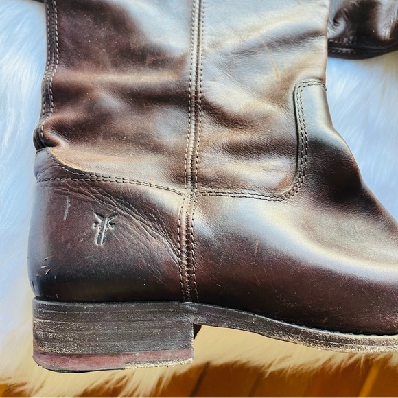 Frye boots - size 7.5 dark brown all leather pull on boots - Picture 9 of 9